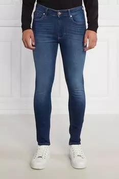 Джинсы с эффектом потертости облегающего кроя Tommy Jeans