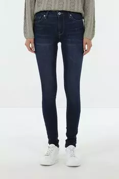 Джинсы с эффектом потертости облегающие PEPE JEANS