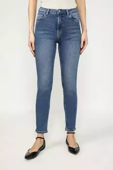 Джинсы с эффектом потертости Piombo