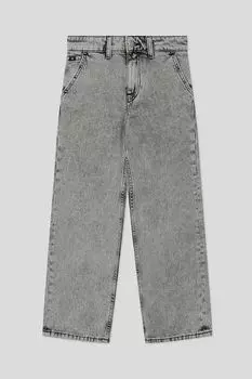 Джинсы с эффектом потертости прямого кроя Calvin Klein Jeans
