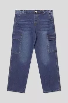 Джинсы с эффектом потертости с карманами GIOCO