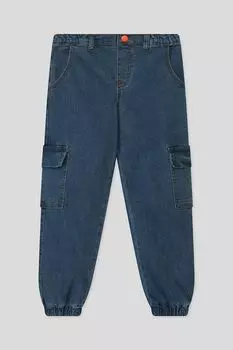 Джинсы с эффектом потертости с карманами GIOCO