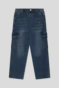 Джинсы с эффектом потертости с карманами GIOCO