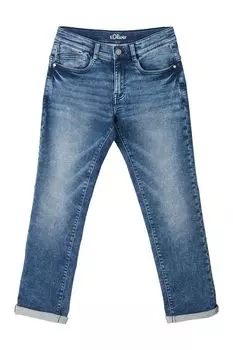 Джинсы с эффектом потертости s.Oliver