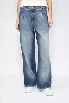 Джинсы с эффектом потертости широкого кроя Chiara Ferragni