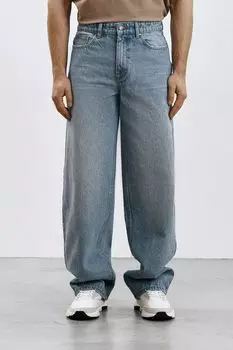 Джинсы с эффектом потертости широкого кроя Urban Tiger