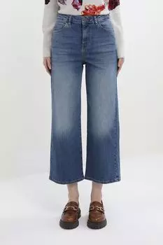 Джинсы с эффектом потертости укороченные Desigual