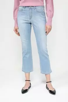 Джинсы с эффектом потертости укороченные Emme Marella