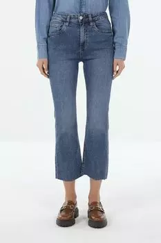 Джинсы с эффектом потертости укороченные OVS