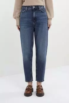 Джинсы с эффектом потертости зауженного кроя BOSS