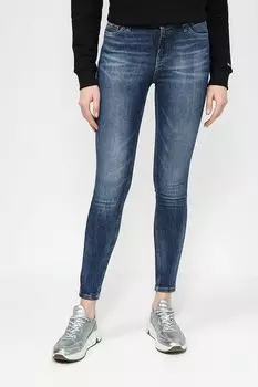 Джинсы с эффектом потертости зауженного кроя Tommy Jeans