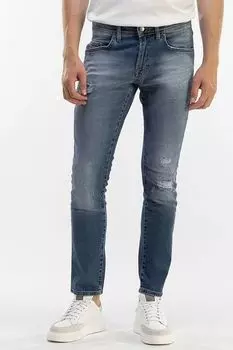 Джинсы с эффектом потертости зауженные Carrera Jeans