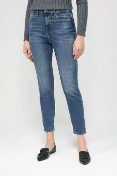 Джинсы с эффектом потертости зауженные к низу Esprit Casual