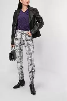 Джинсы с анималистичным принтом Marc Aurel