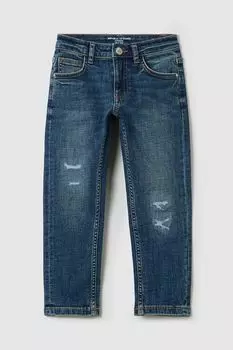 Джинсы с потертостями зауженного кроя Republic of Denim