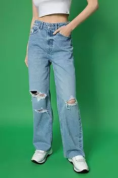 Джинсы с разрезами Loft