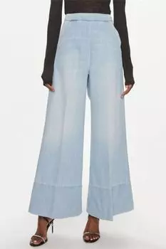 Джинсы с широкими брючинами с эффектом потертости Pinko