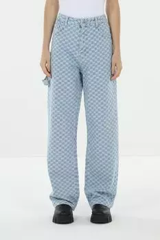 Джинсы с узором в клетку HUGO