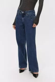 Джинсы широкие с низкой посадкой DAISYKNIT