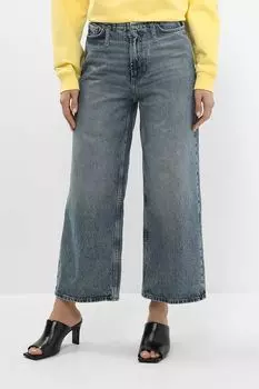 Джинсы широкие укороченного кроя HUGO