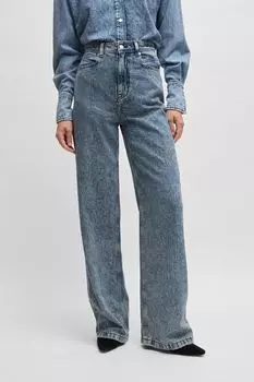 Джинсы широкого кроя с декором BOSS