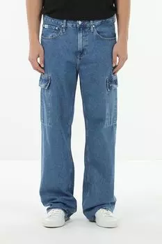 Джинсы широкого кроя с карманами Calvin Klein Jeans