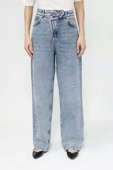 Джинсы широкого кроя с поясом крест-накрест HUGO