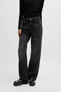 Джинсы широкого кроя с высокой талией HUGO