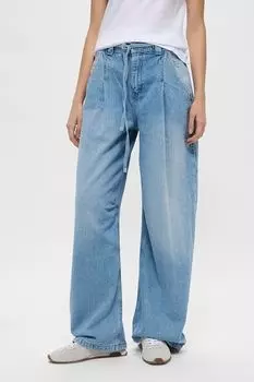 Джинсы широкого кроя с защипами BOSS