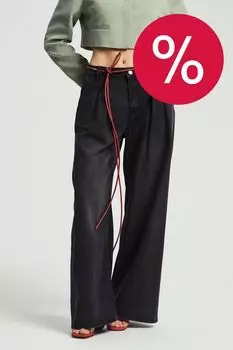 Джинсы широкого кроя с защипами Nume