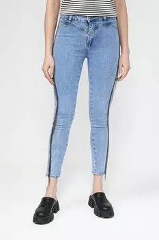 Джинсы скинни с металлизированной бахромой Desigual