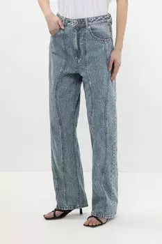 Джинсы свободного кроя с волнистыми швами HUGO BLUE