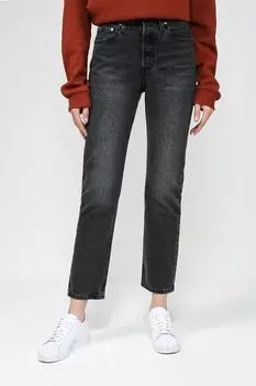 Джинсы укороченные с эффектом потертости LEVI'S