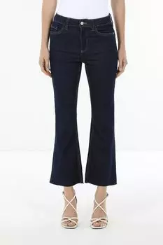 Джинсы укороченные с клеш от колена Piombo