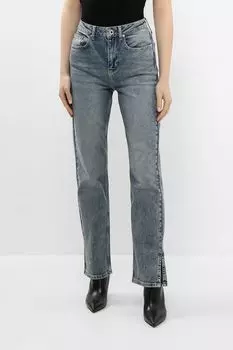 Джинсы зауженного кроя с разрезами Karl Lagerfeld Jeans