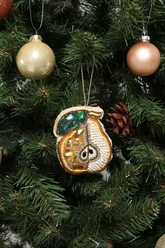 Елочная игрушка Груша из страз Karlsbach