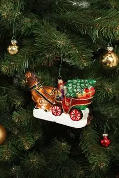 Елочная игрушка Лошадка с подарками Impuls