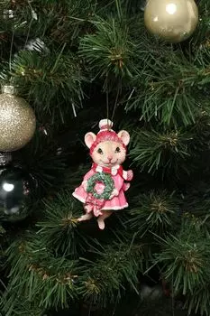 Елочная игрушка Мышка Holiday Classics