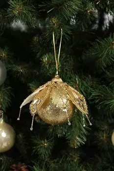 Елочная игрушка Шар с цветком Triumph Nord