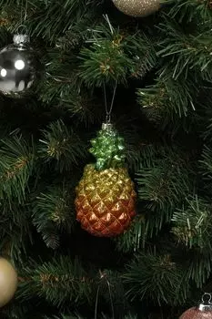 Елочная игрушка стеклянная Ананас королевский Holiday Classics