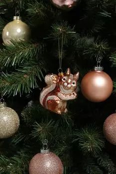 Елочная игрушка стеклянная Бельчонок Holiday Classics