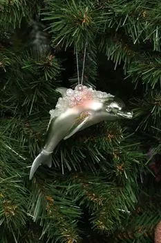 Елочная игрушка стеклянная Дельфин Holiday Classics