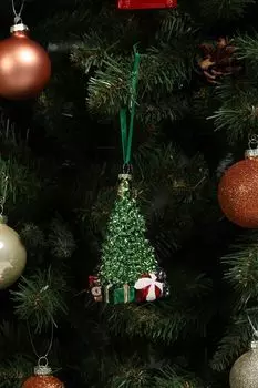 Елочная игрушка стеклянная Елочка GOODWILL