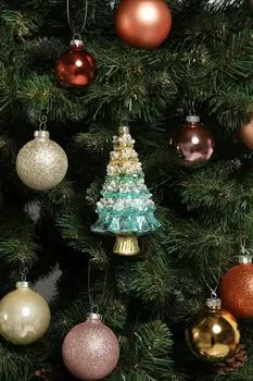 Елочная игрушка стеклянная Елочка Holiday Classics