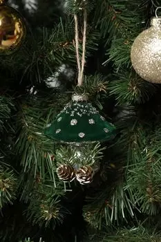 Елочная игрушка стеклянная Гриб Holiday Classics