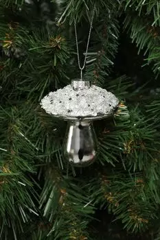 Елочная игрушка стеклянная Грибочек Holiday Classics