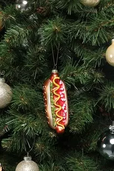Елочная игрушка стеклянная Хот-дог Holiday Classics