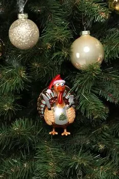 Елочная игрушка стеклянная Индюк Holiday Classics