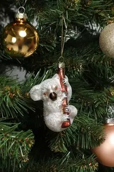 Елочная игрушка стеклянная Коала Holiday Classics