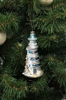 Елочная игрушка стеклянная Маяк Holiday Classics